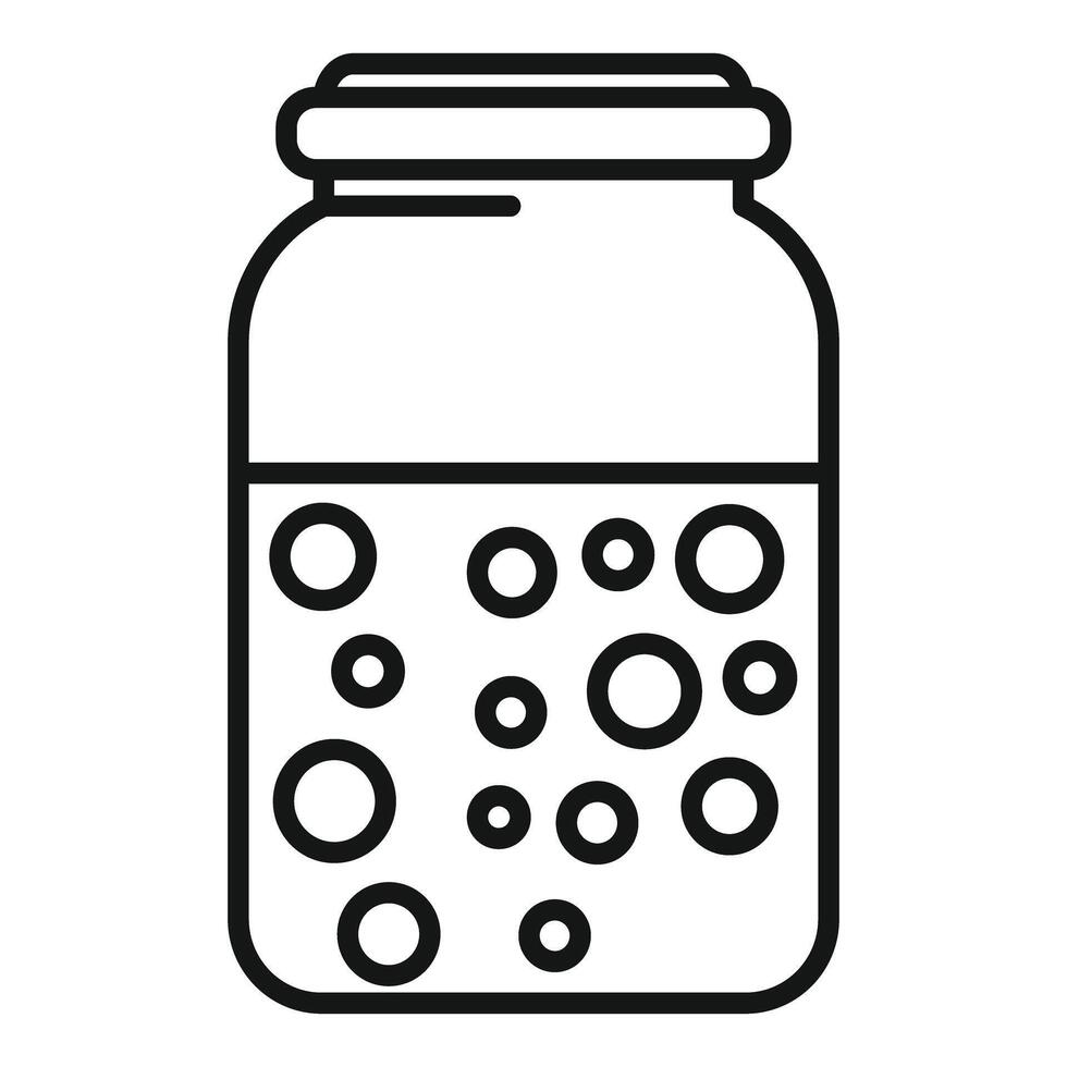 Black and white illustration of a jar vector