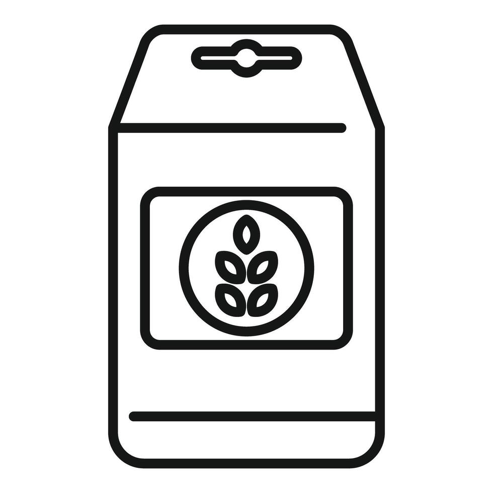Milk carton icon with wheat emblem vector
