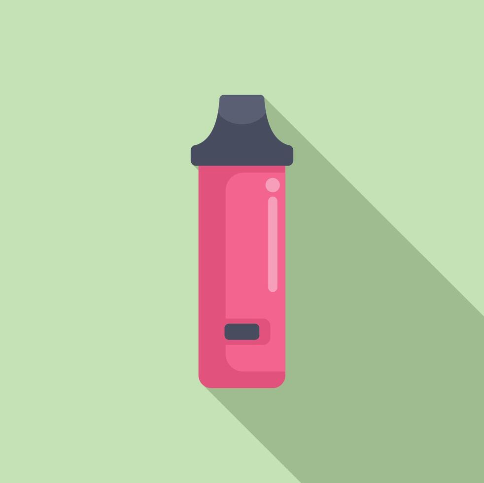 Flat design pink highlighter illustration vector