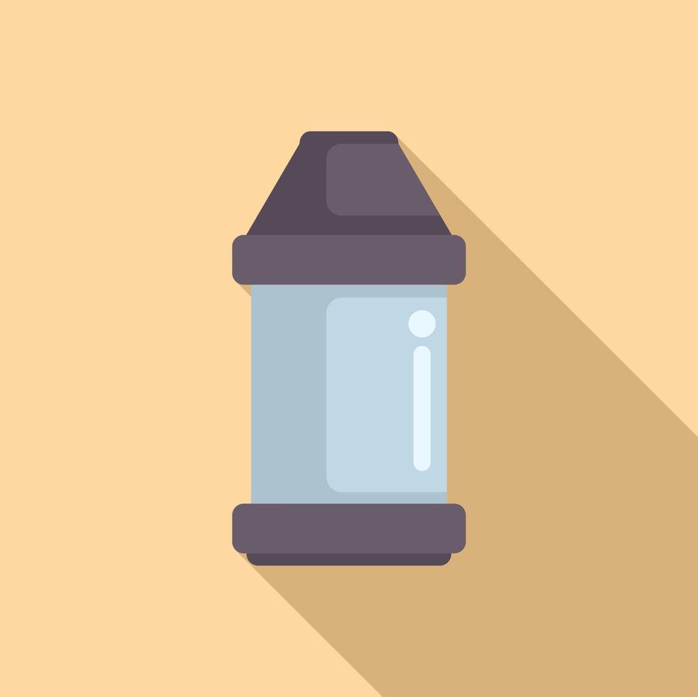 Flat design icon of a trash bin vector