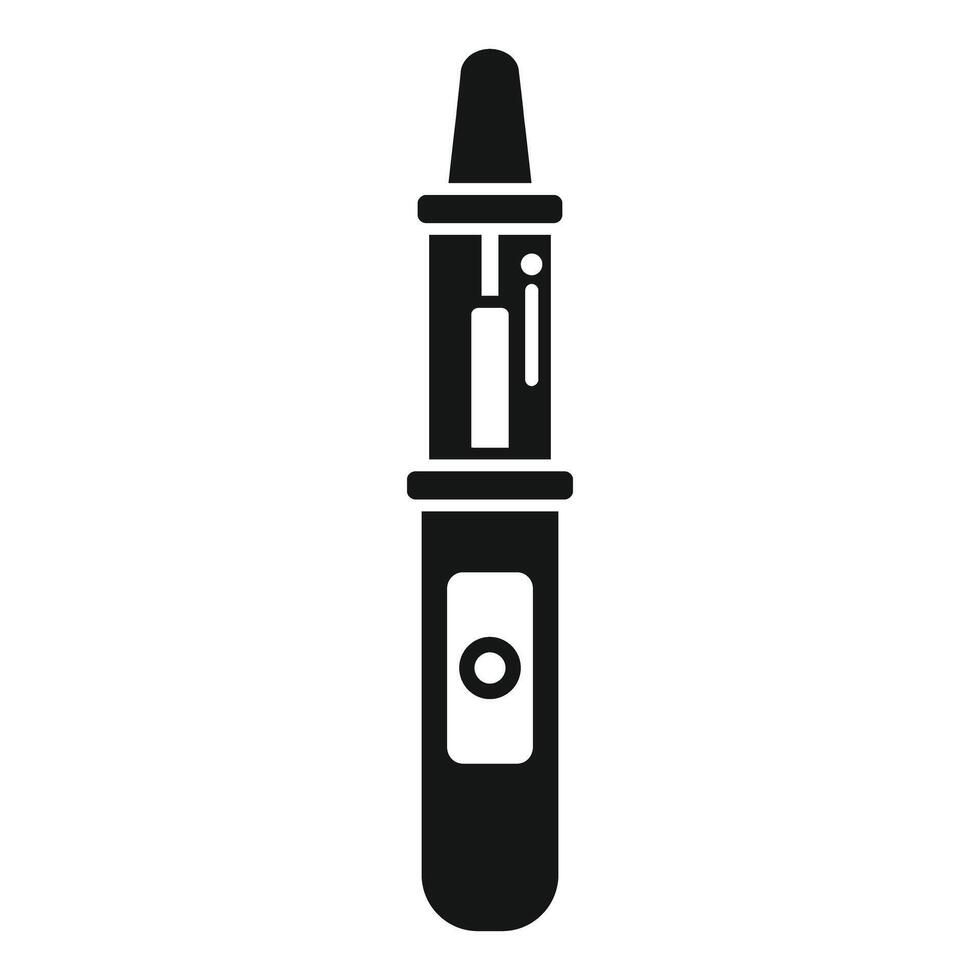 Black and white icon of a test tube vector