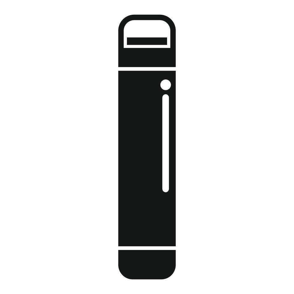 Black flashlight icon isolated on white vector