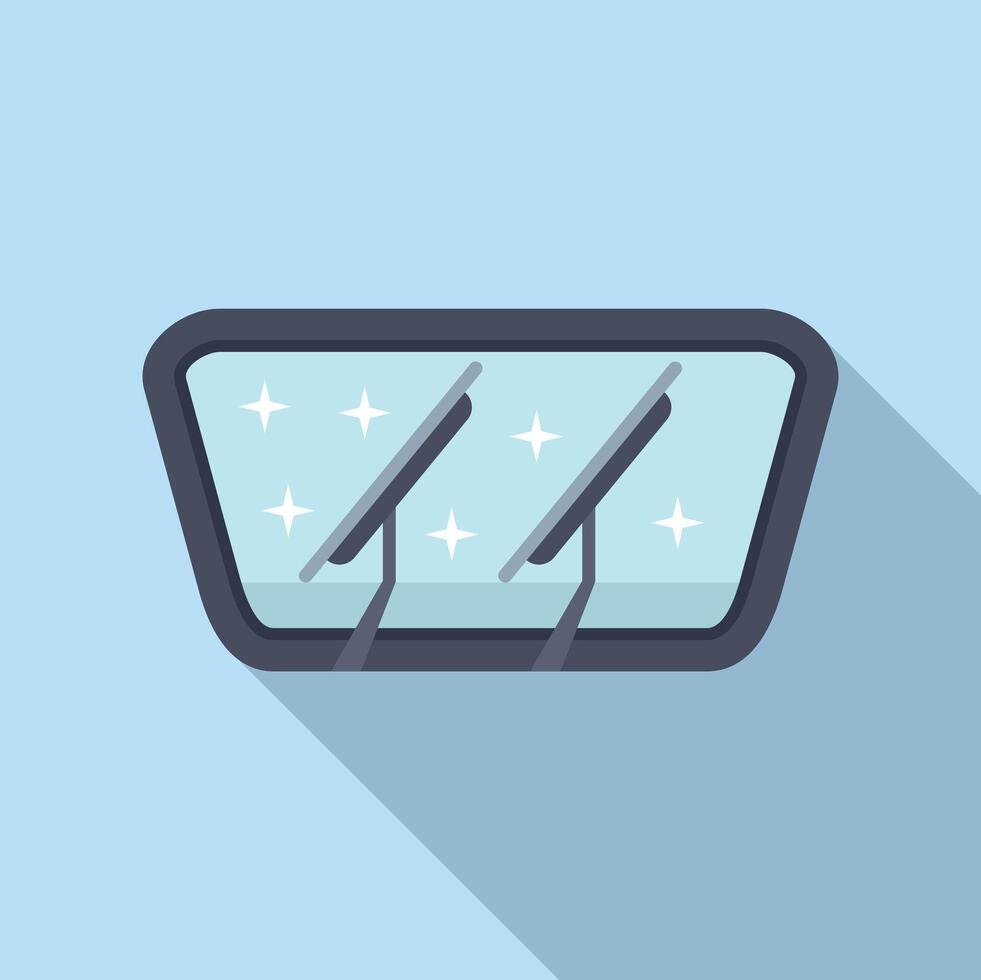 Clean car rear window illustration vector
