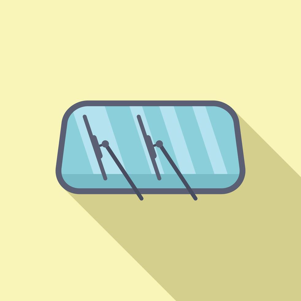 Flat design windshield wiper icon vector