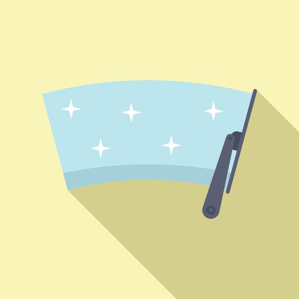 Flat design car windshield with wiper illustration vector