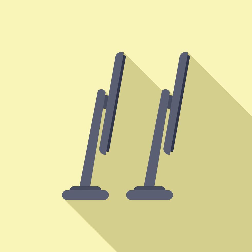Flat design style pushup bars illustration vector