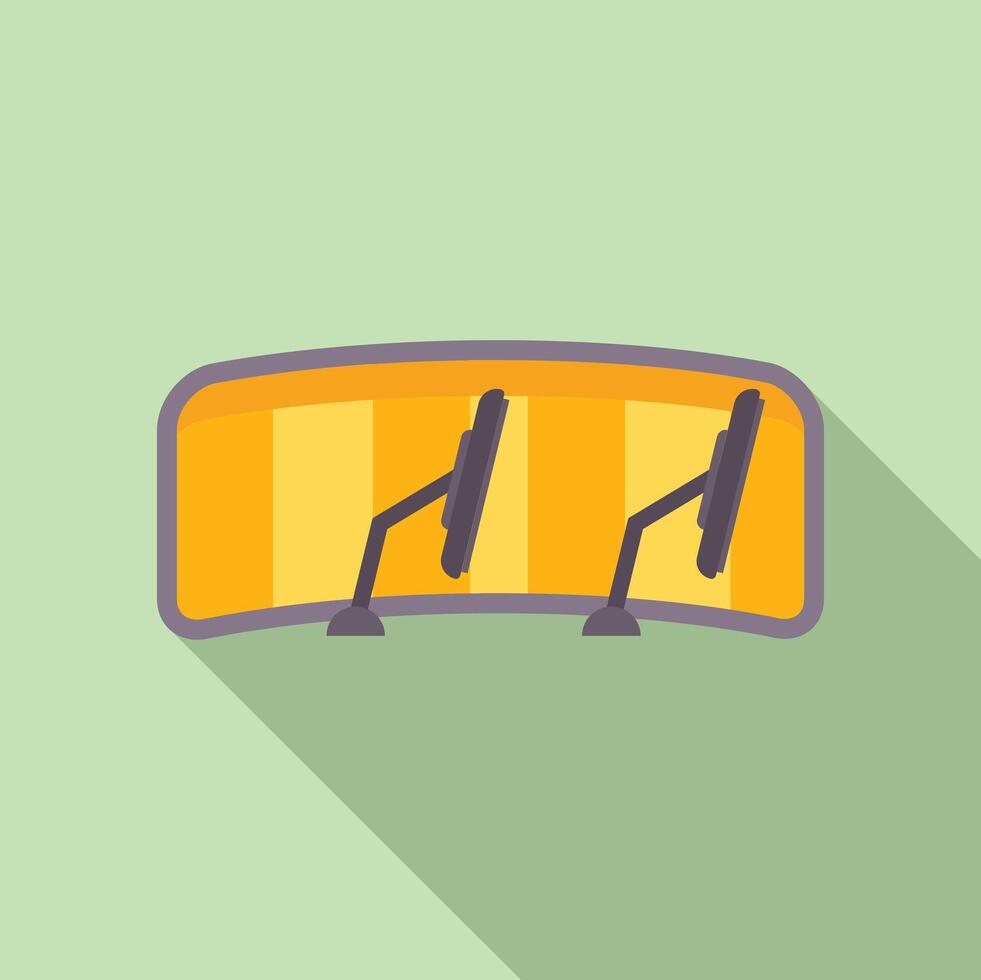 Cartoon style windshield sun shade illustration vector