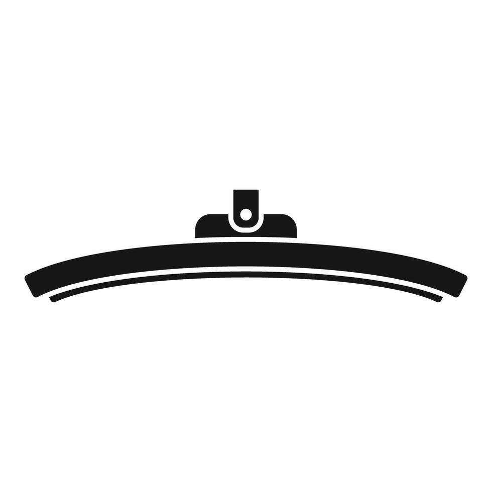 Sleek illustration of a black windshield wiper, isolated on white background vector