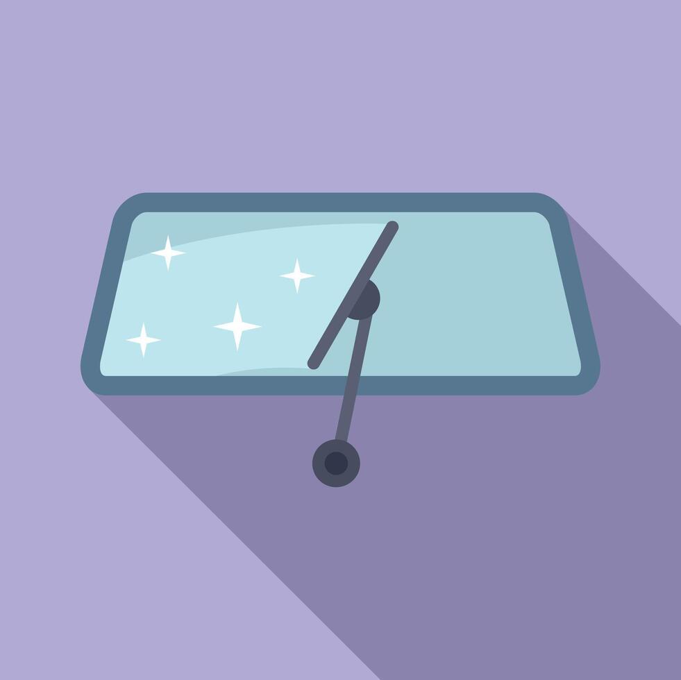 Clean windshield with wiper illustration vector