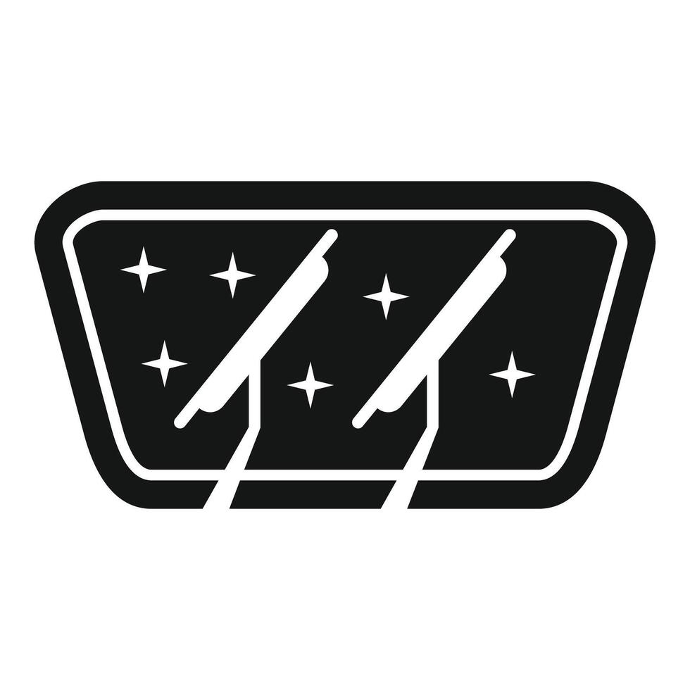 Car windshield defrost symbol icon vector