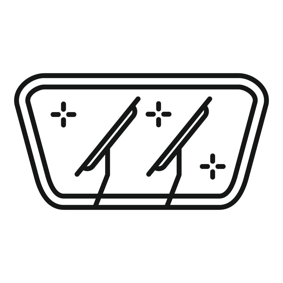 Windshield wiper icon line art illustration vector