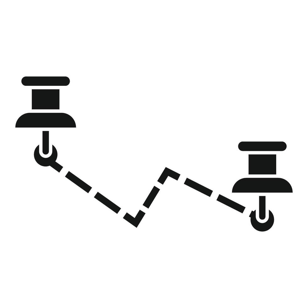 Push pin and paperclips connection concept vector