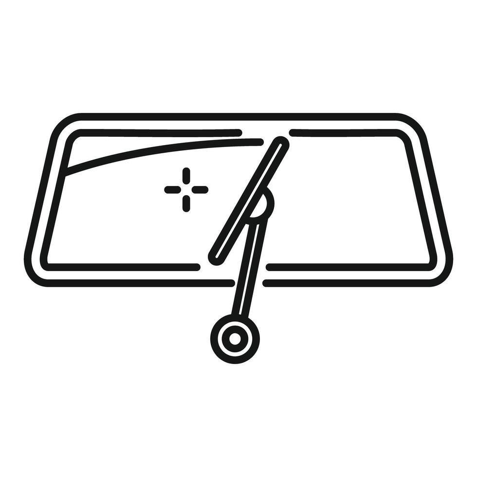 Car windshield wiper icon outline vector