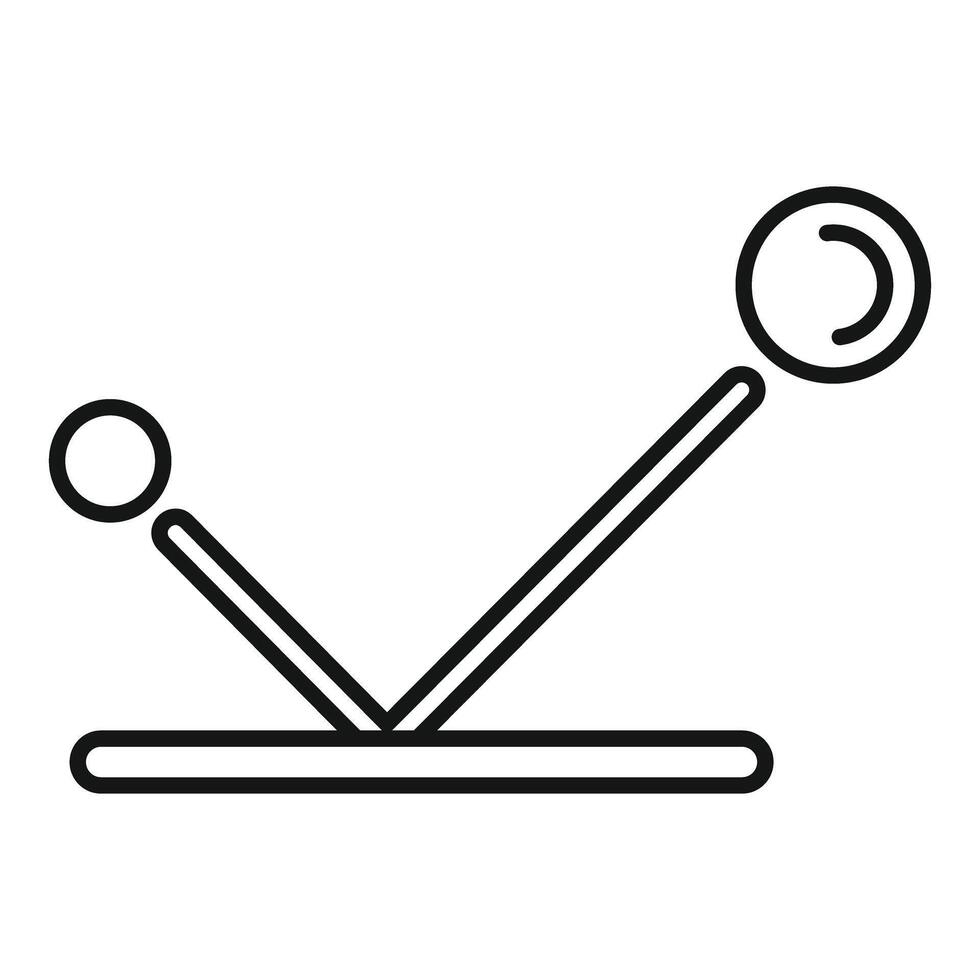 Abstract newton's cradle icon design vector