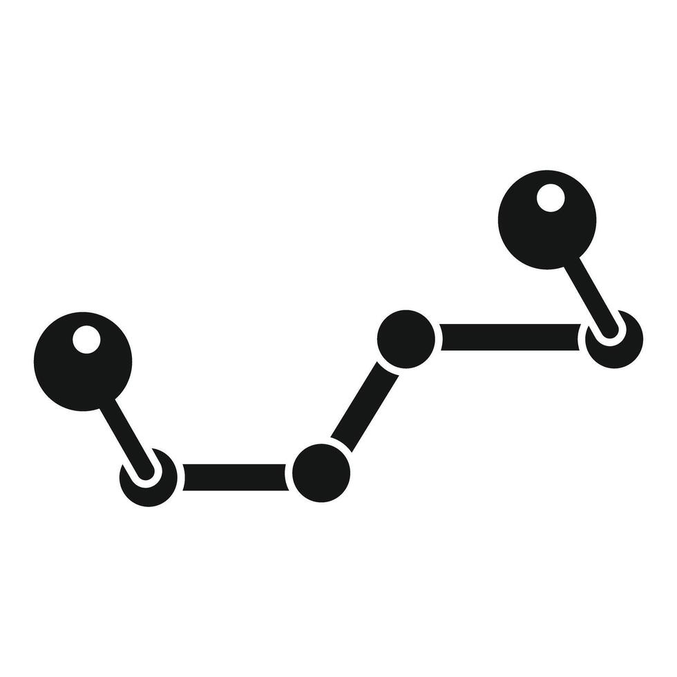 Black and white abstract constellation icon vector