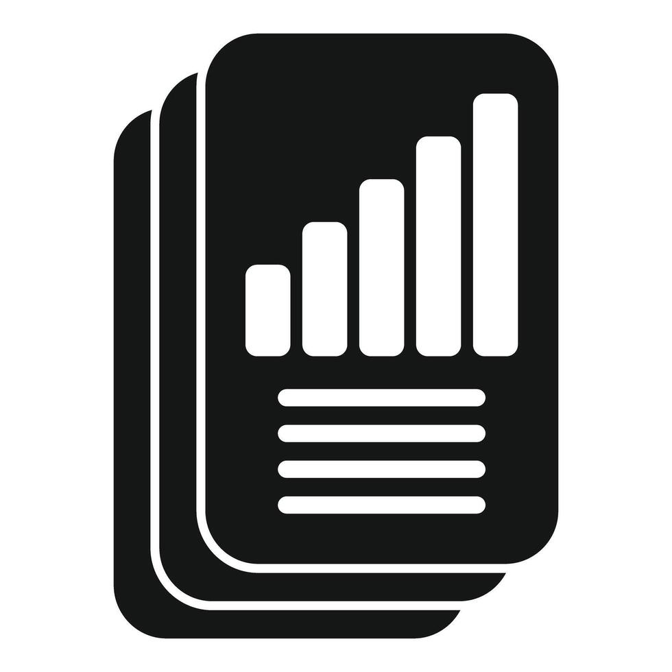Business report icon with bar graph vector