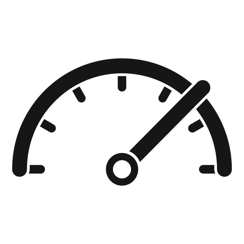 Black and white speedometer icon vector
