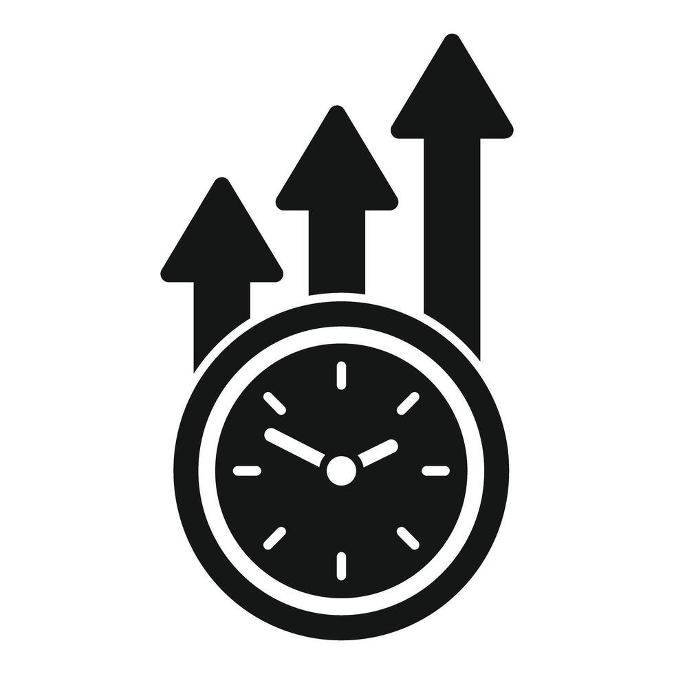 Time growth concept icon with arrows vector