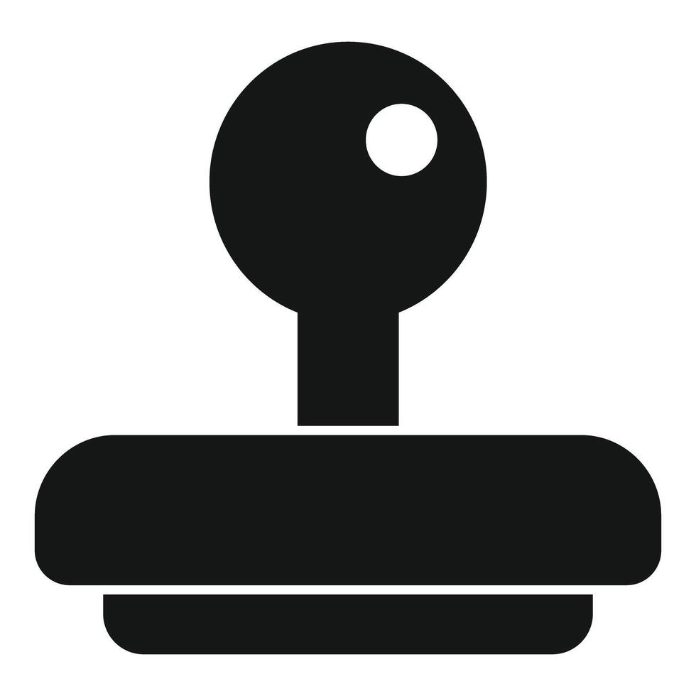 Black and white stamp icon isolated on white vector