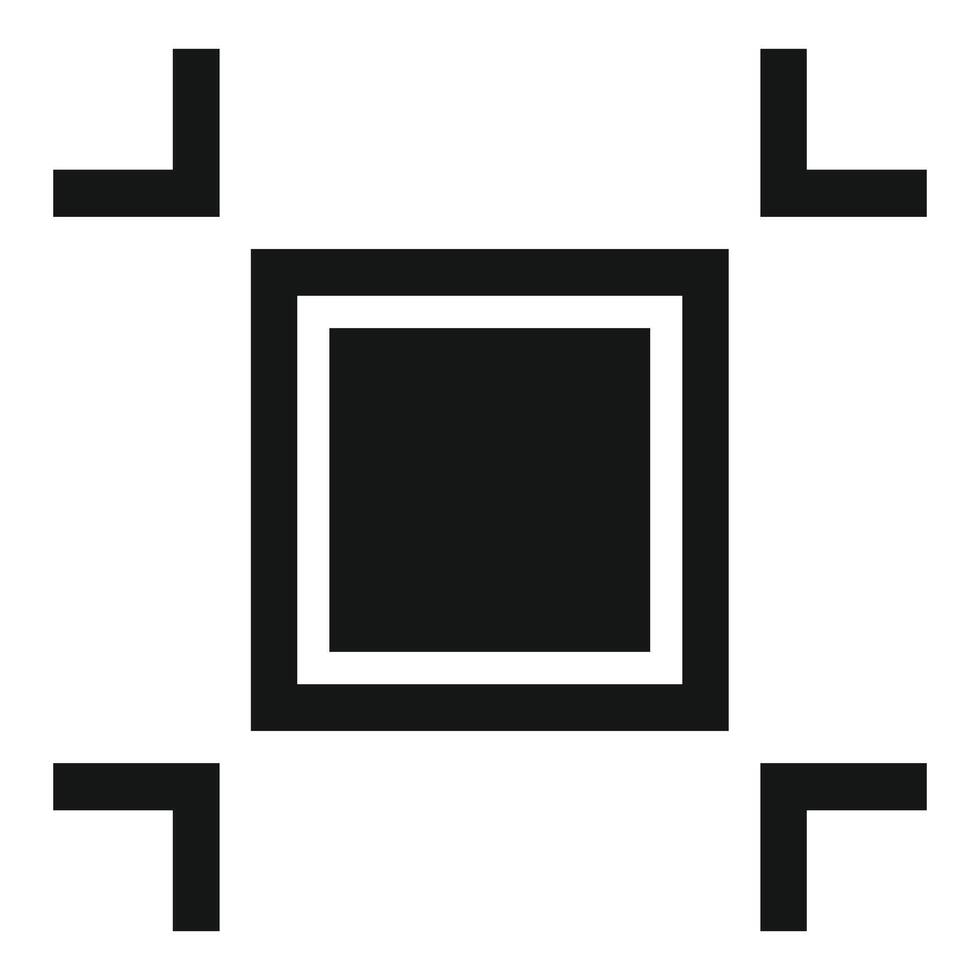 Modern black square logo on white background vector