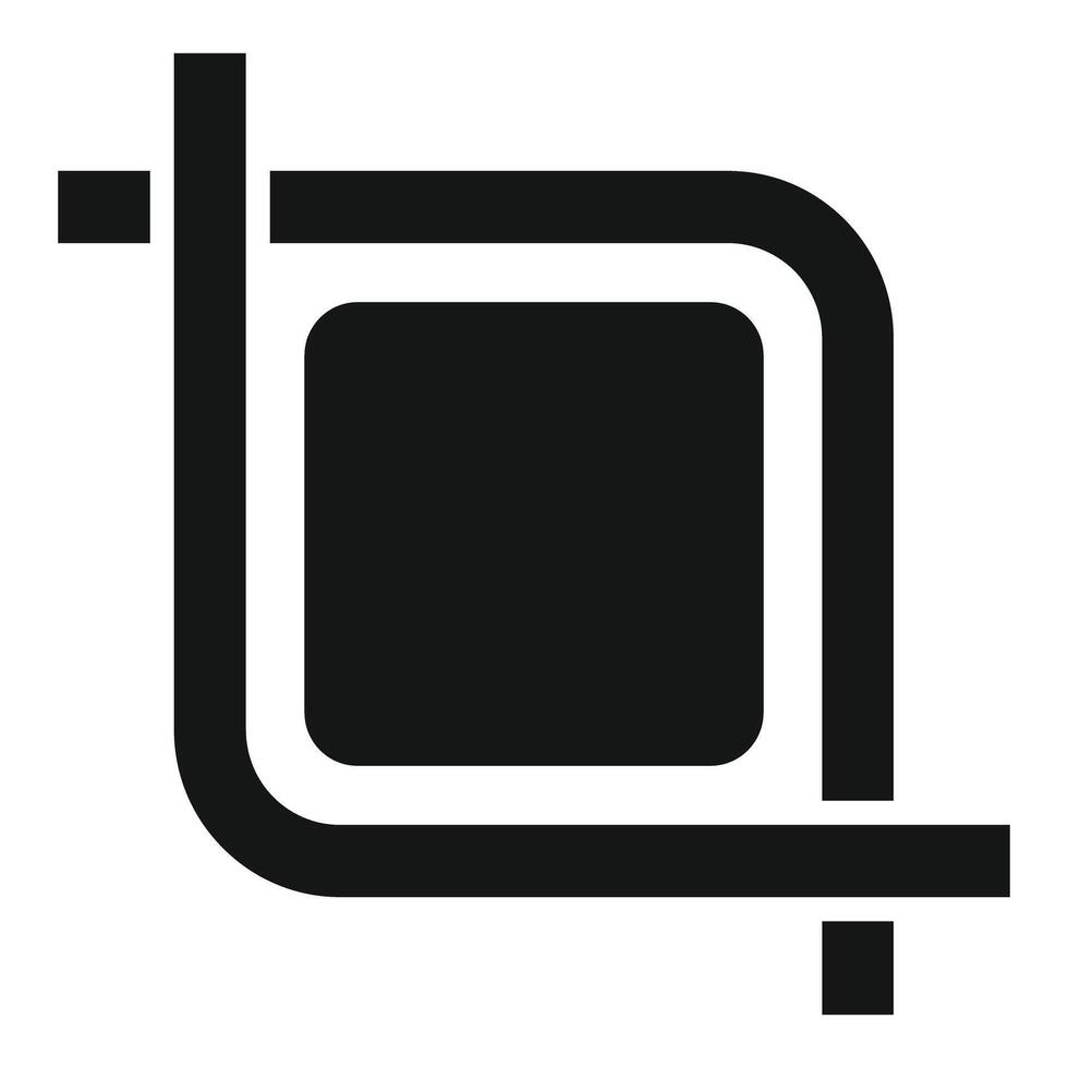 Abstract black square spiral icon vector