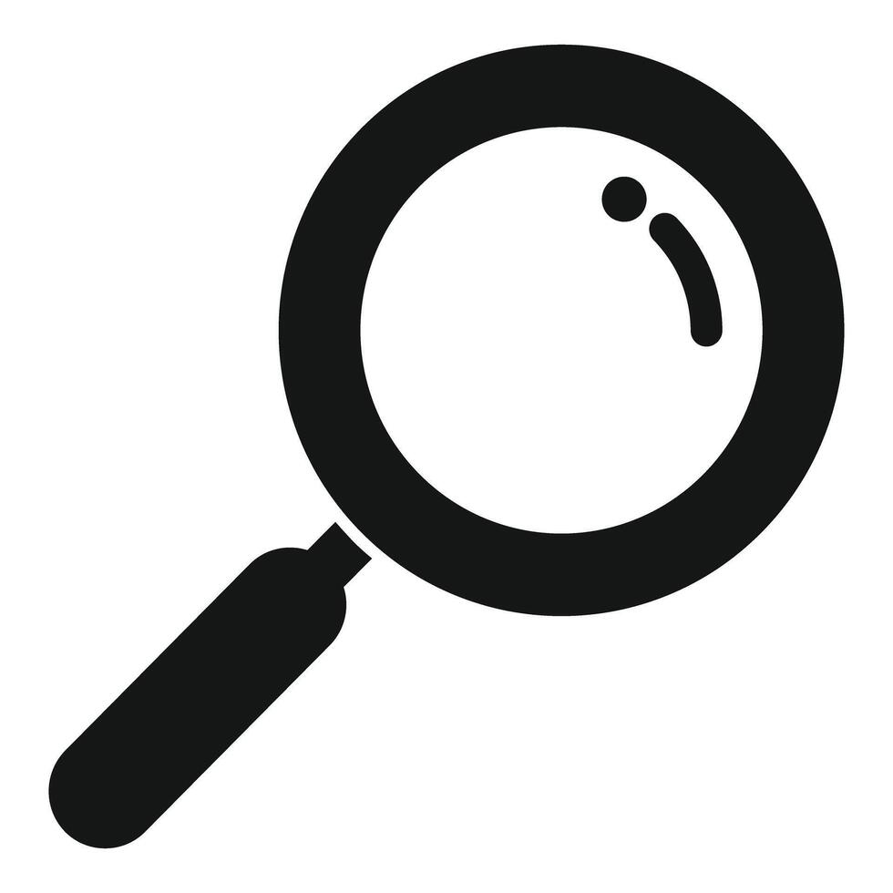 Magnifying glass icon on white background vector