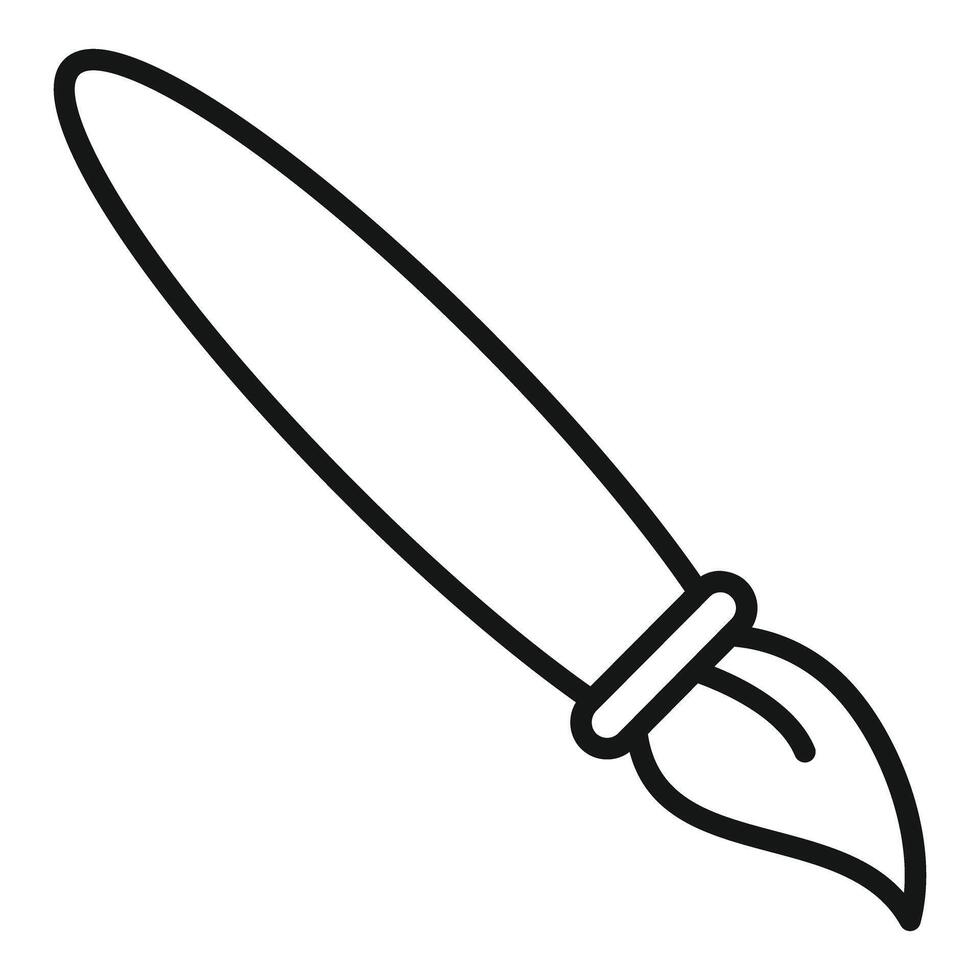 Black and white illustration of a paintbrush vector