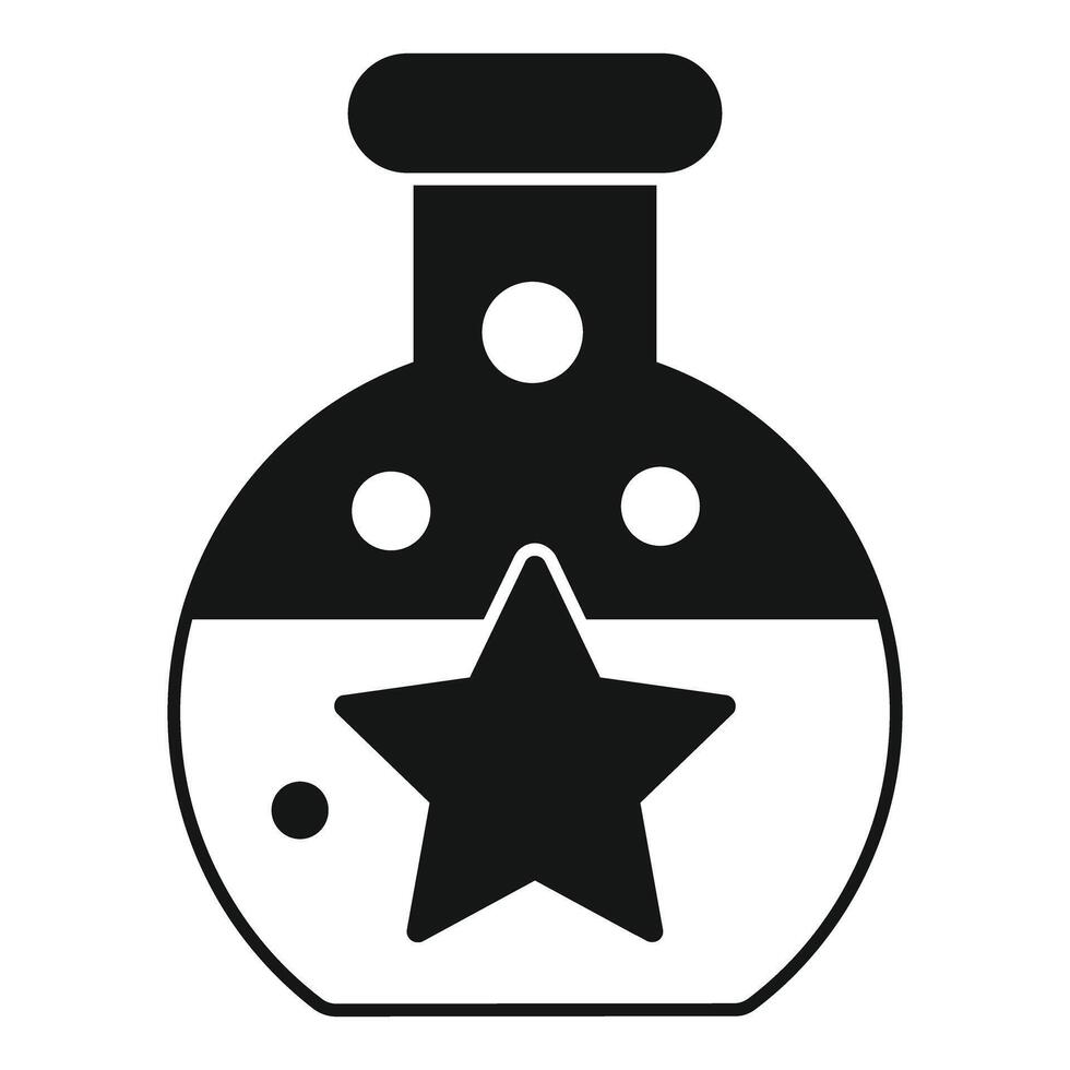 Magic potion bottle icon vector
