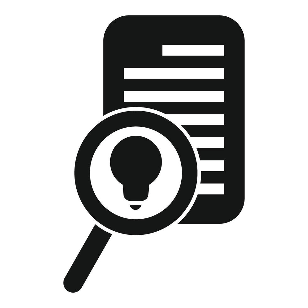 Search document for idea concept icon vector