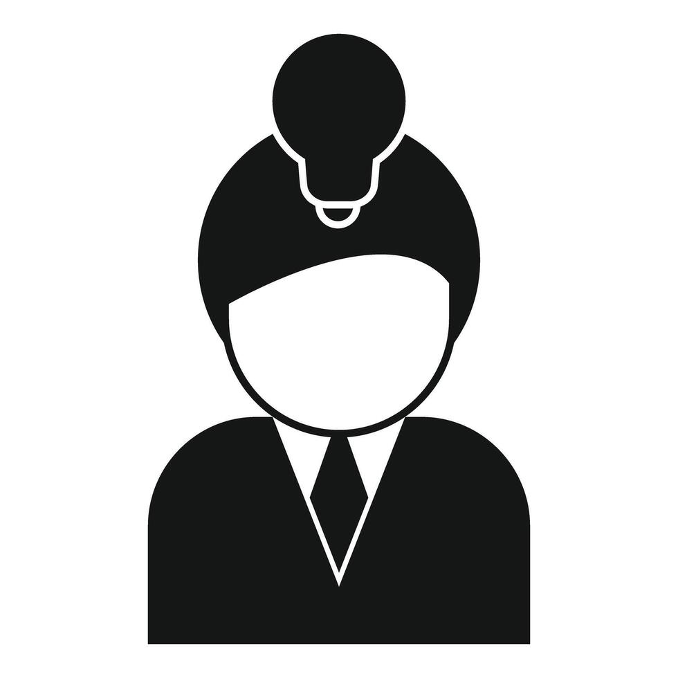 Simple black and white icon representing a female medical professional with a stethoscope vector