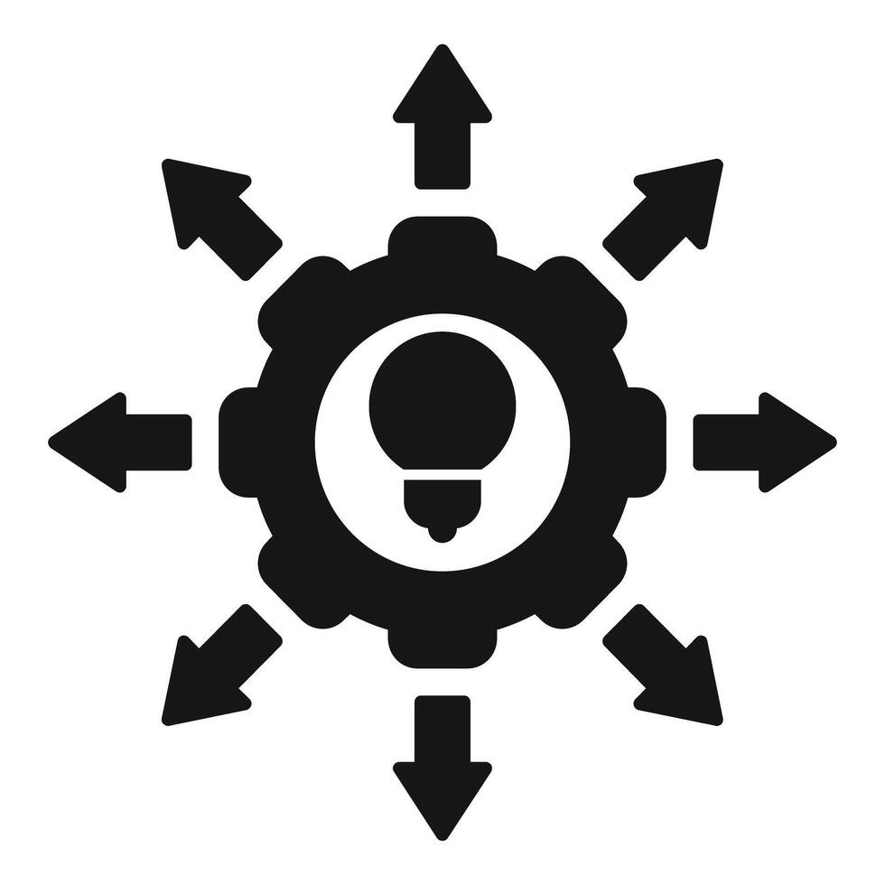 Innovation concept with light bulb and gears vector