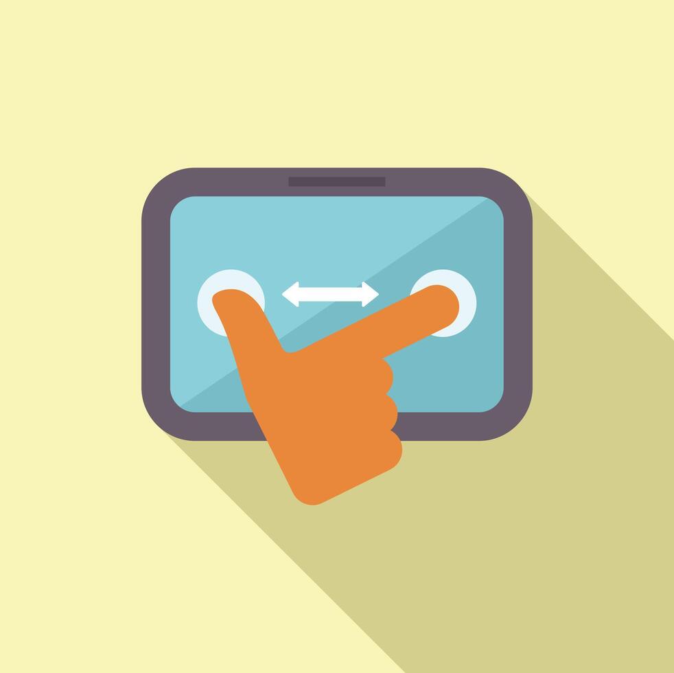Hand swiping on digital tablet illustration vector