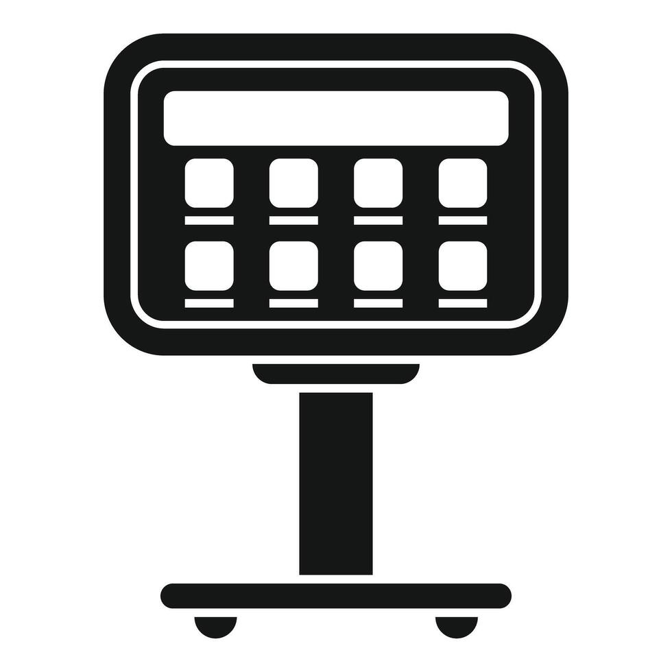 Digital led scoreboard icon isolated on white vector