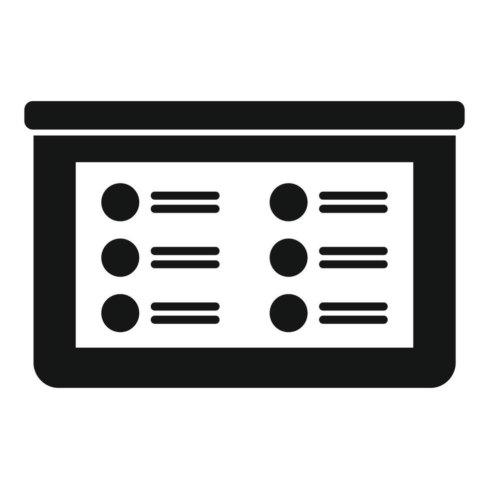 Flat icon of a control panel interface vector