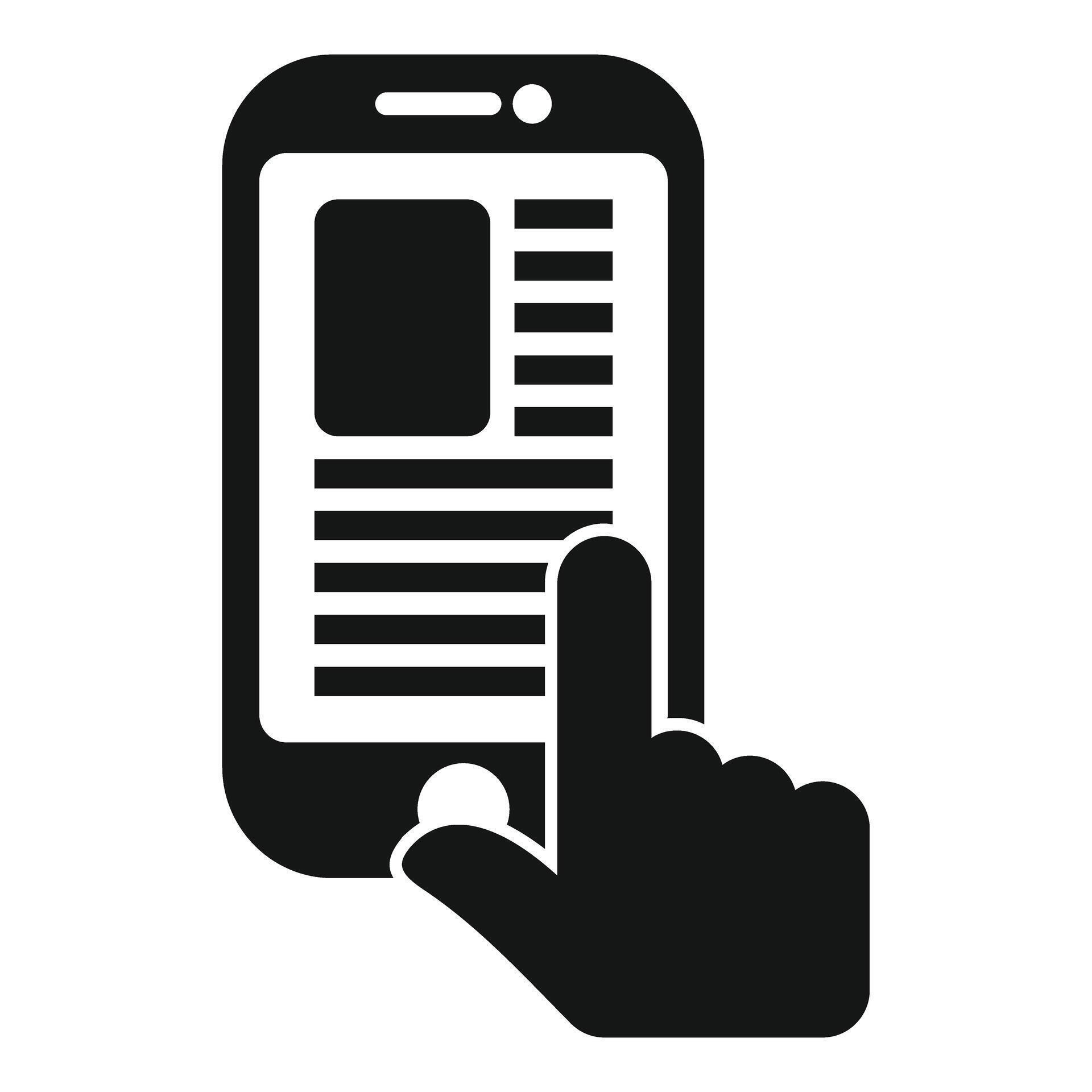 Mobile device interface interaction icon 46040579 Vector Art at Vecteezy