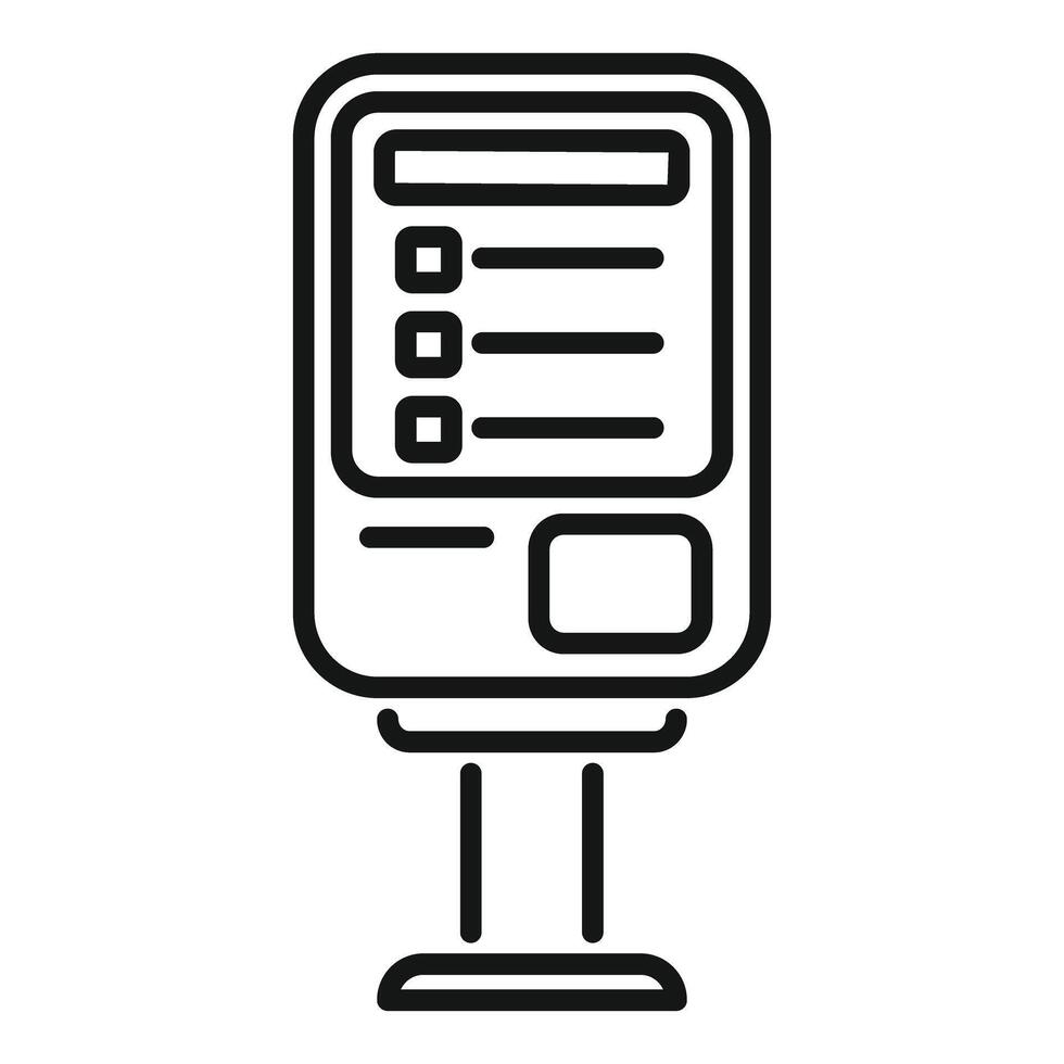Black and white line art of a parking meter vector