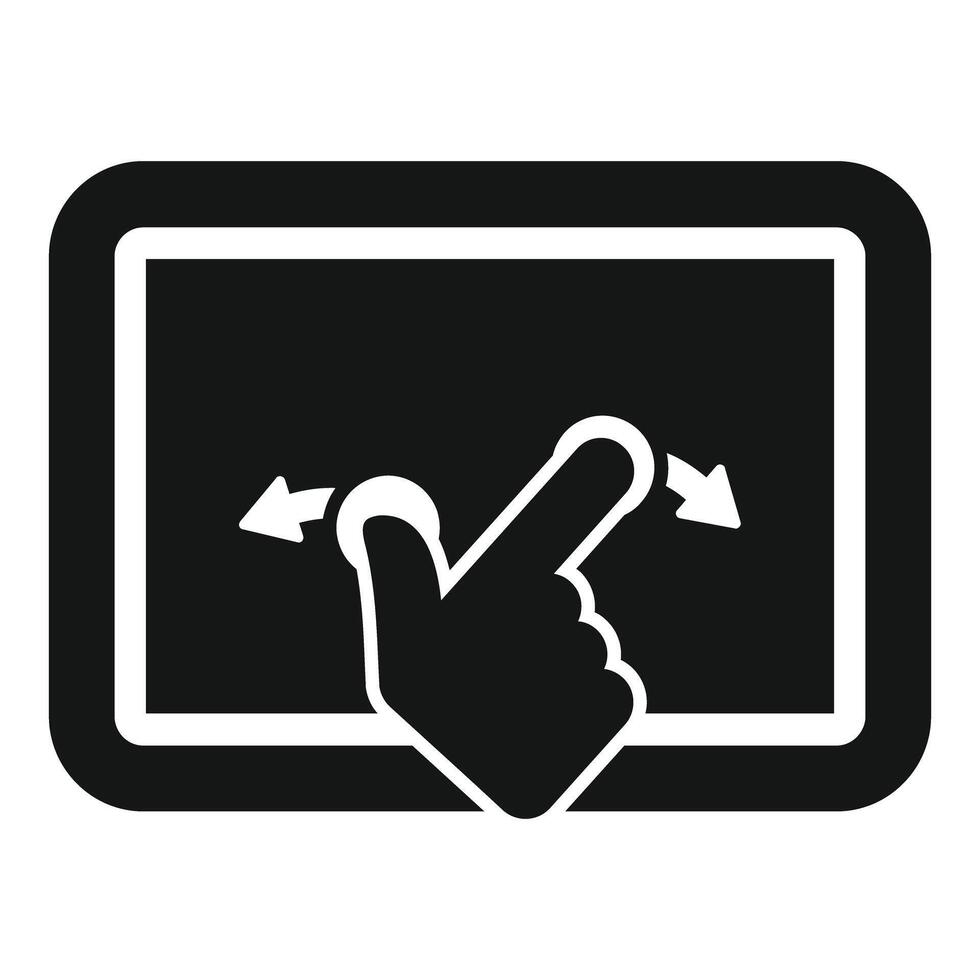 Touch gesture icon for interactive screens vector