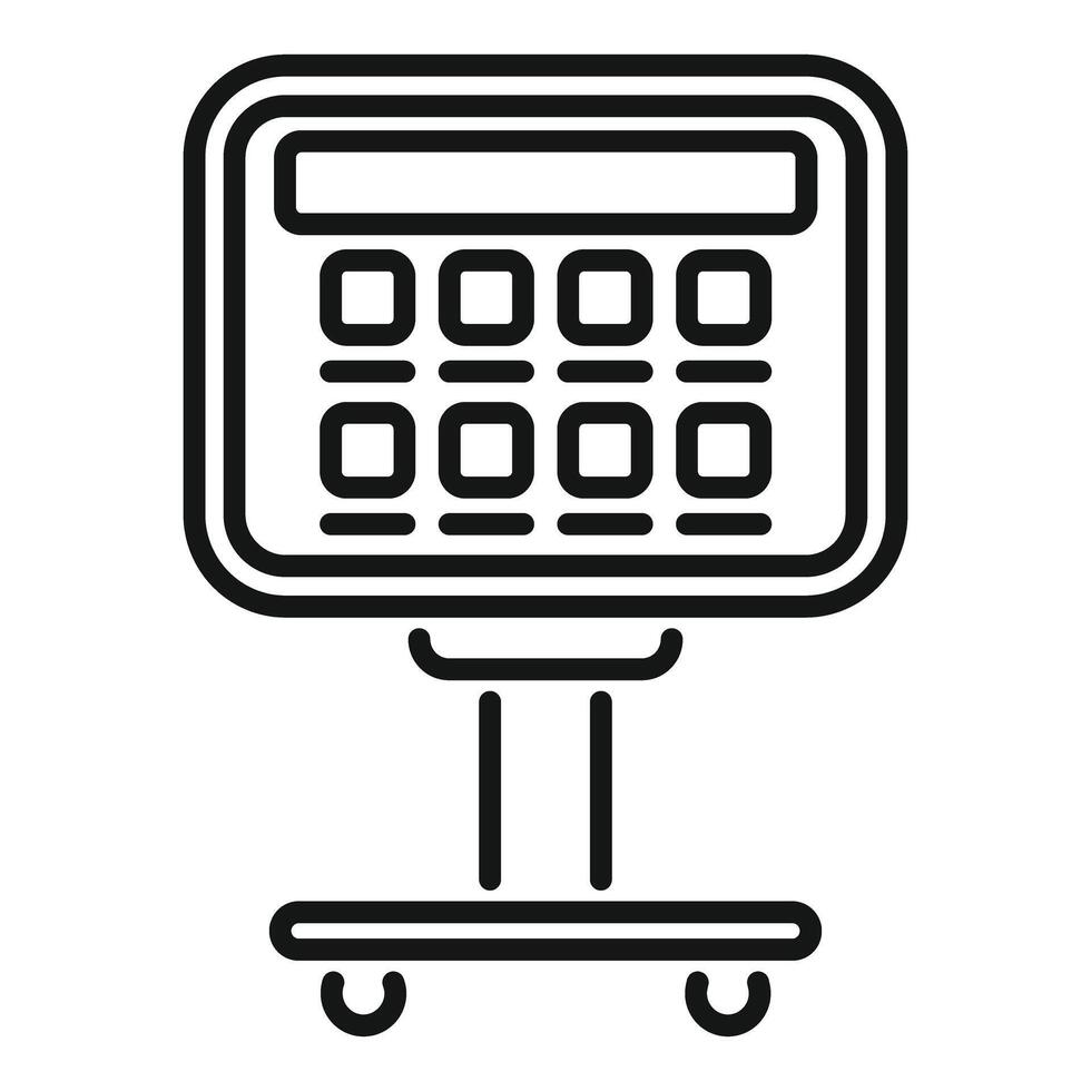 Digital scoreboard icon line art vector