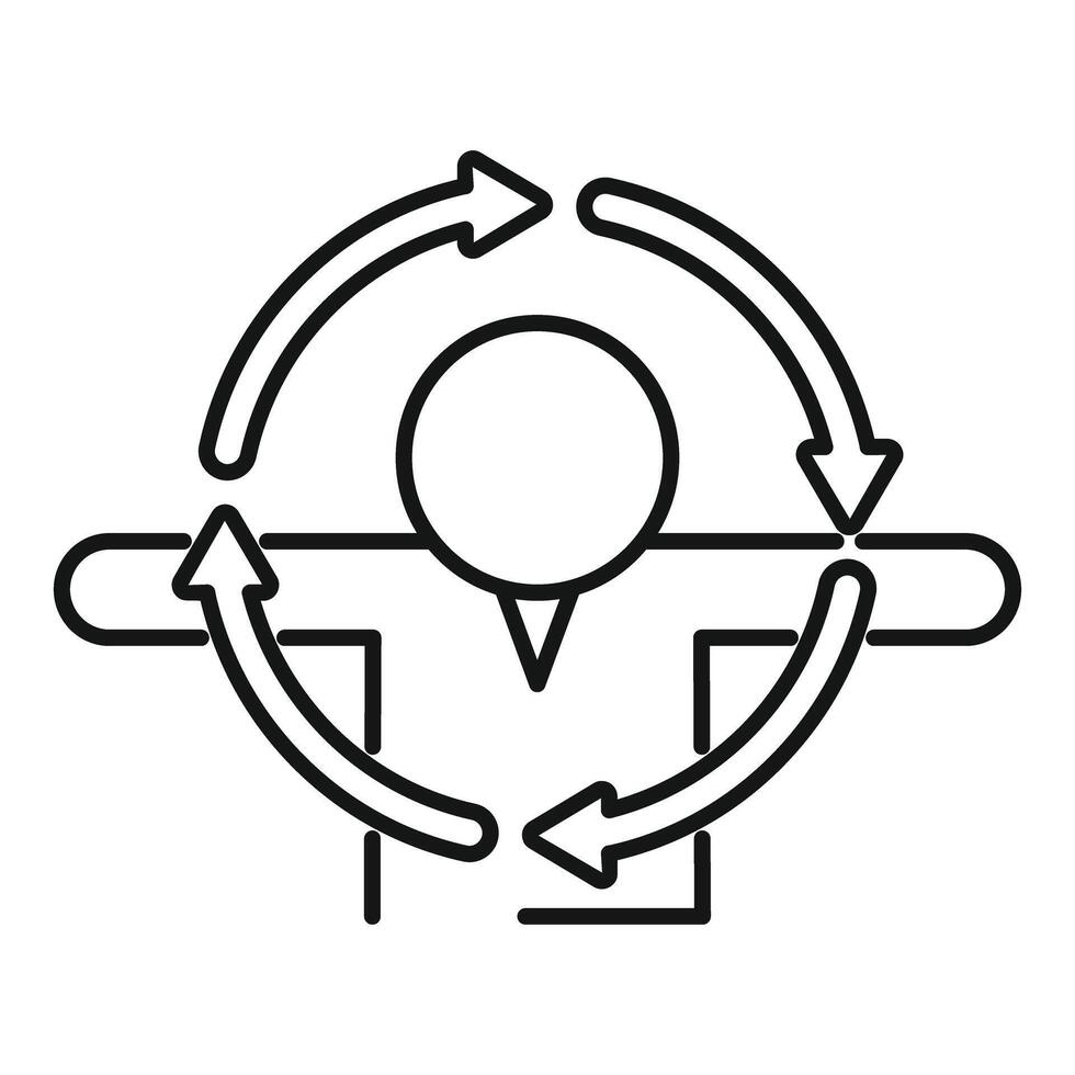 Abstract continuous cycle icon design vector