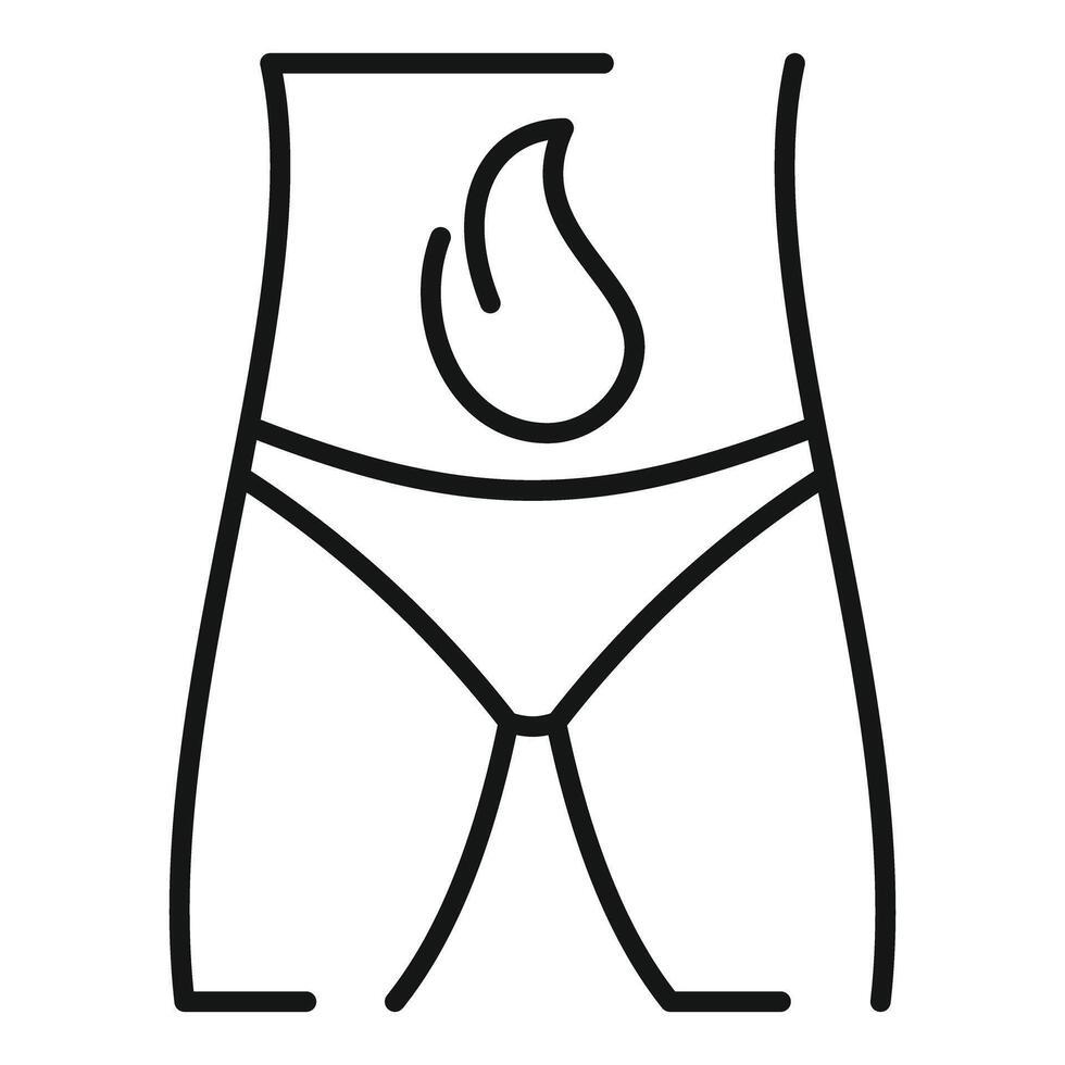 Minimalist line art of candle vector