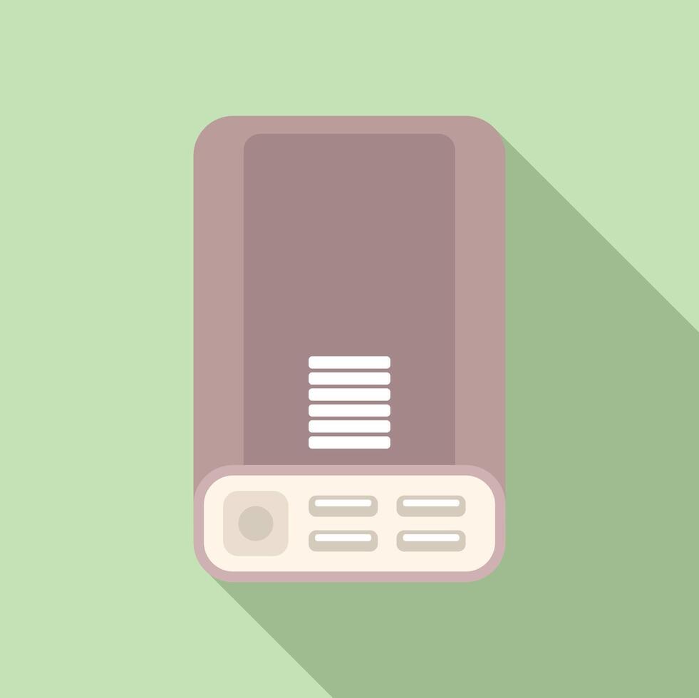 Modern smartphone icon on green background vector