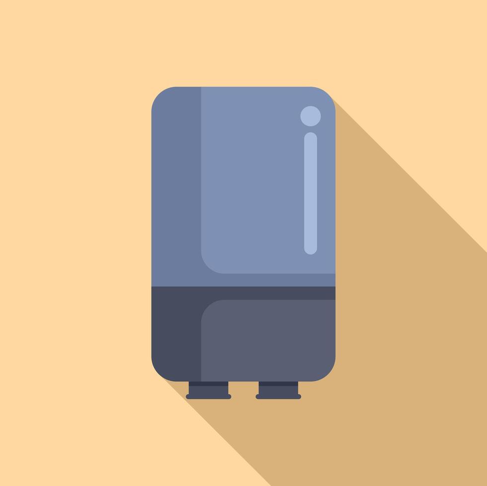 Modern minimalist fridge icon on warm background vector