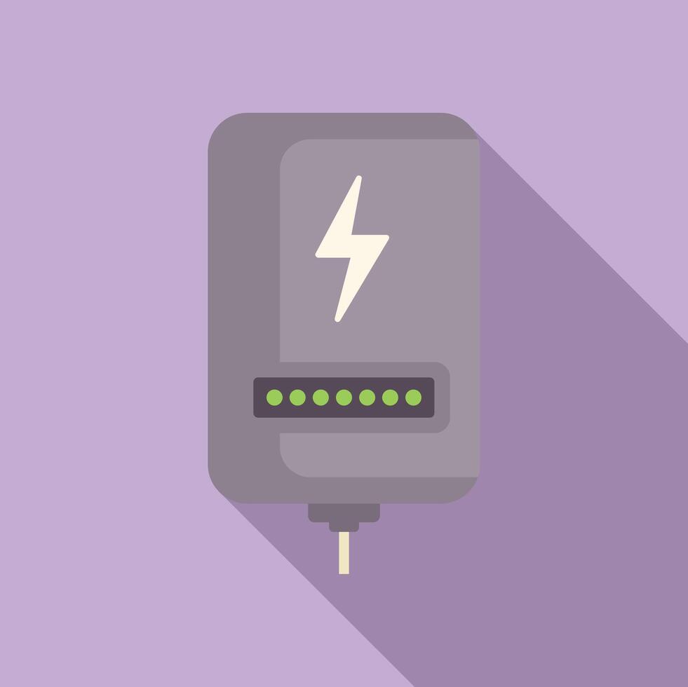 Flat design illustration of a phone charger vector