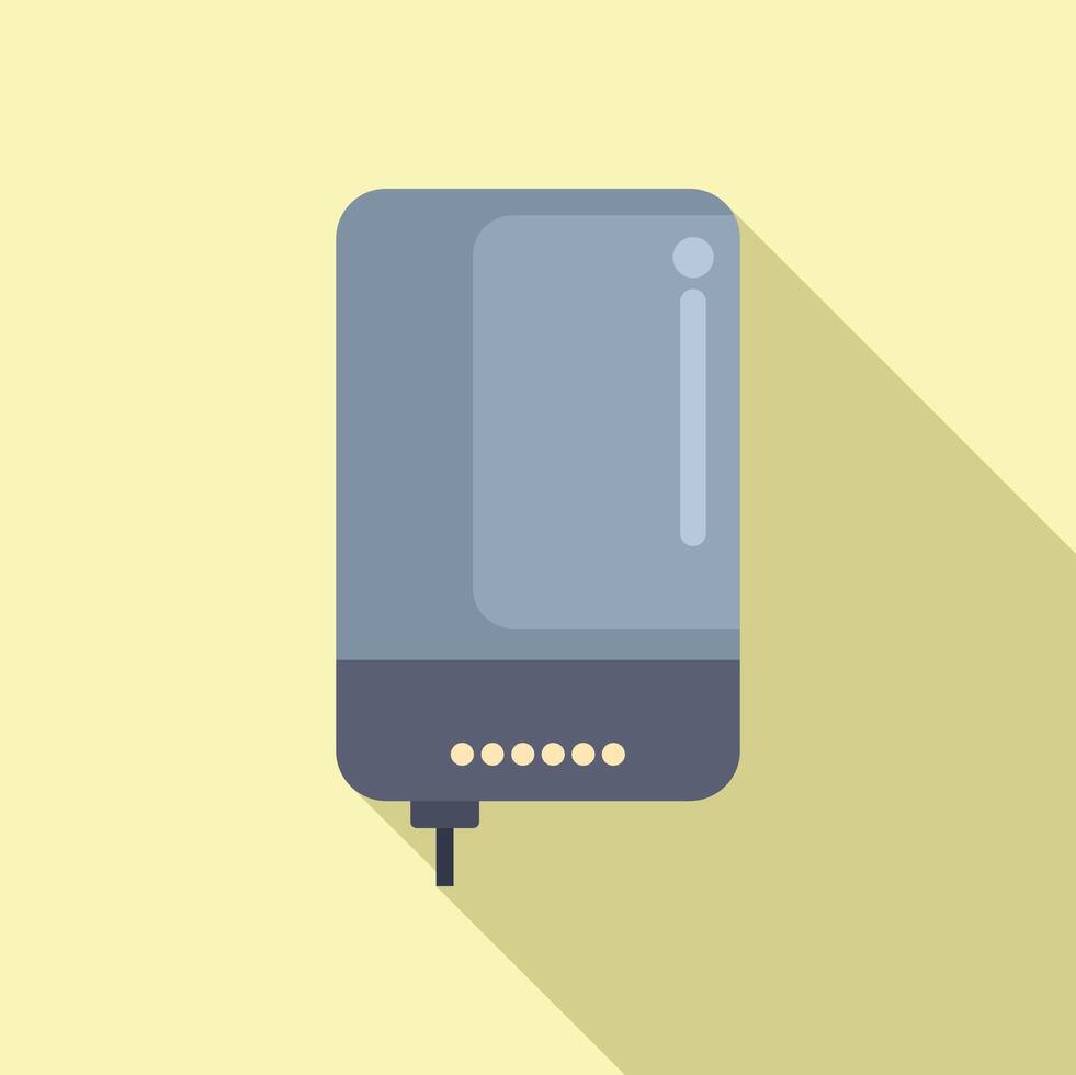Flat design illustration of a smartphone charger vector