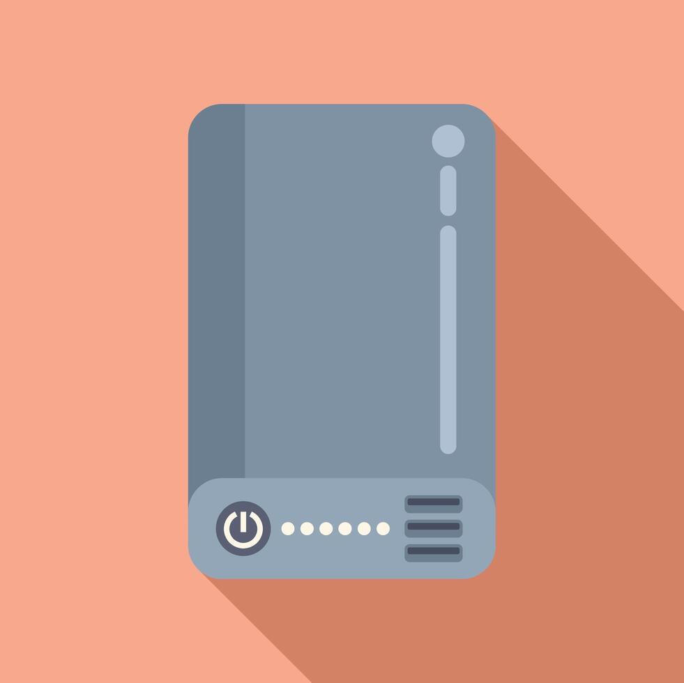 Flat design power bank icon vector