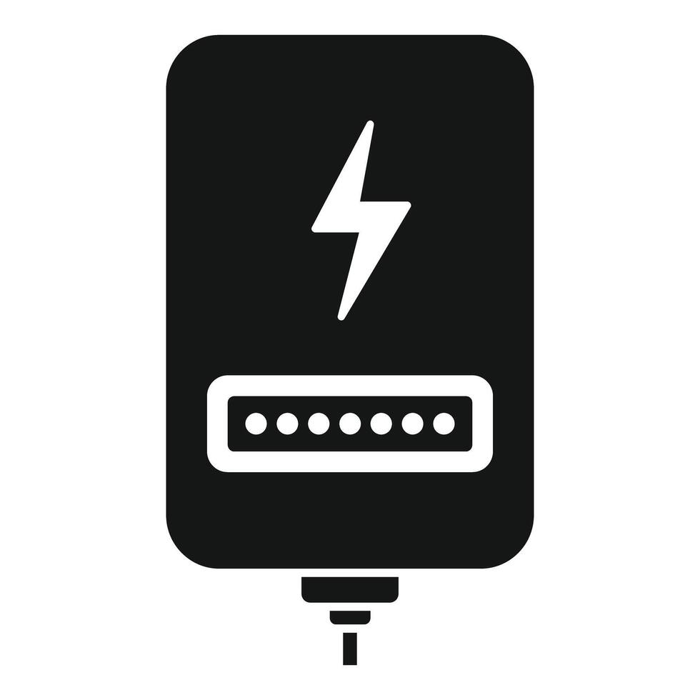 Power bank icon on white background vector