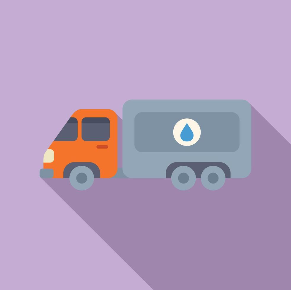 Cartoon water tanker truck illustration vector