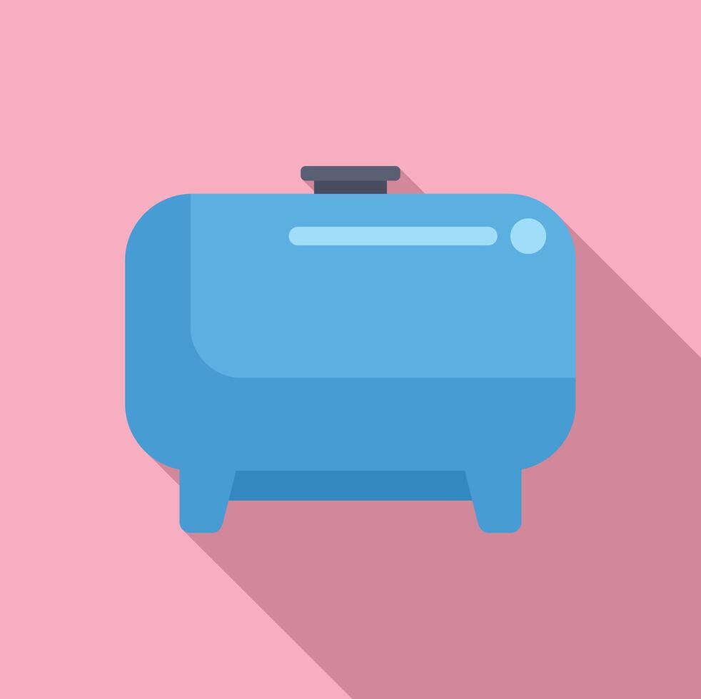 Minimalist toaster icon on pink background vector
