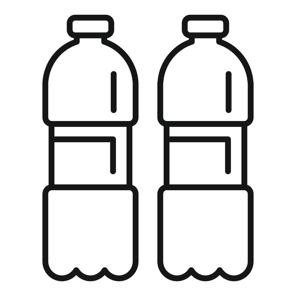 illustration of two water bottles vector