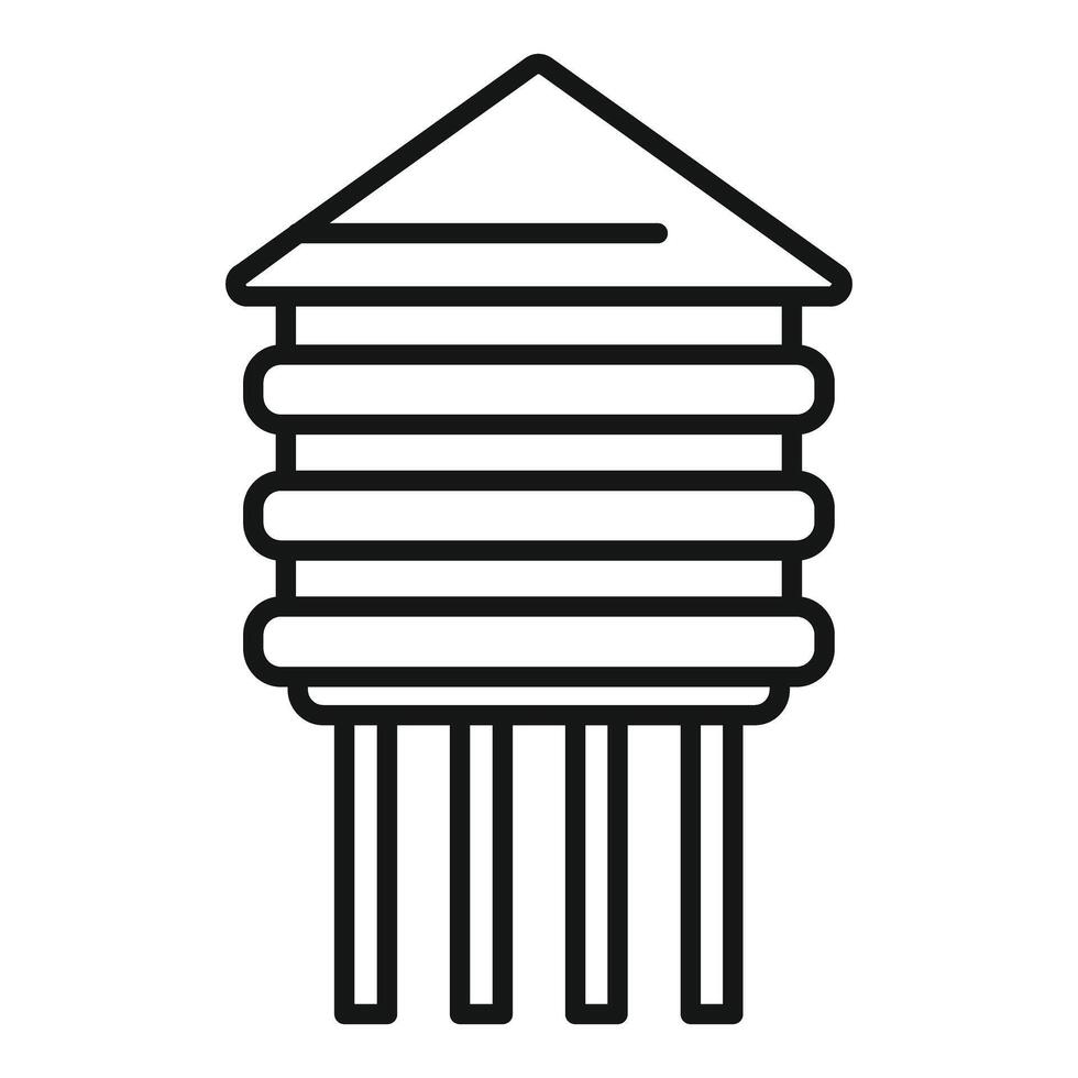 illustration of a simplified beehive icon vector